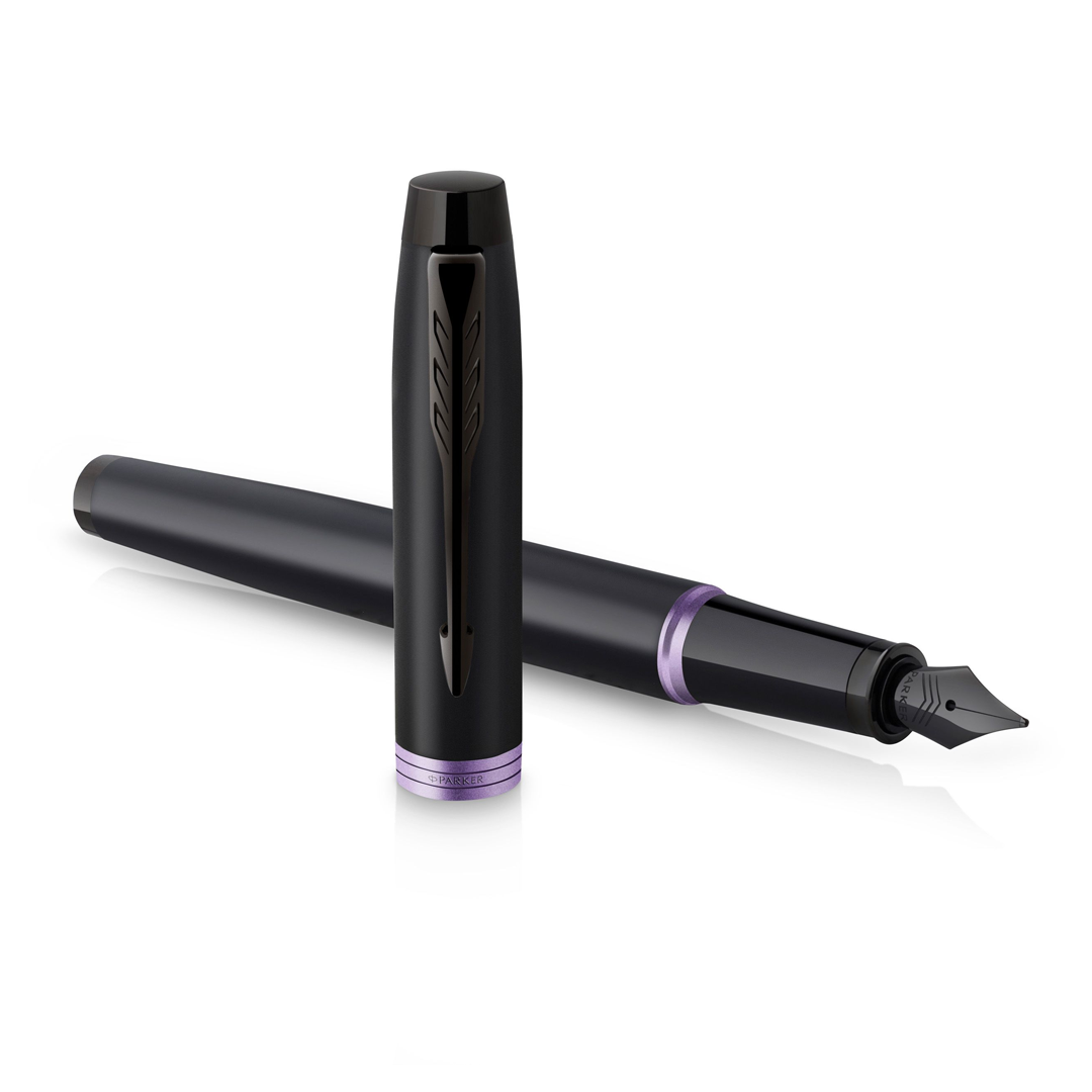 Parker IM Professional Amethyst Purple Black Trim Fine Fountain Pen