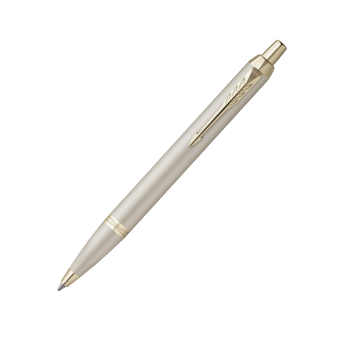 Parker IM Professional Monochrome Champagne Trim Ballpoint Pen