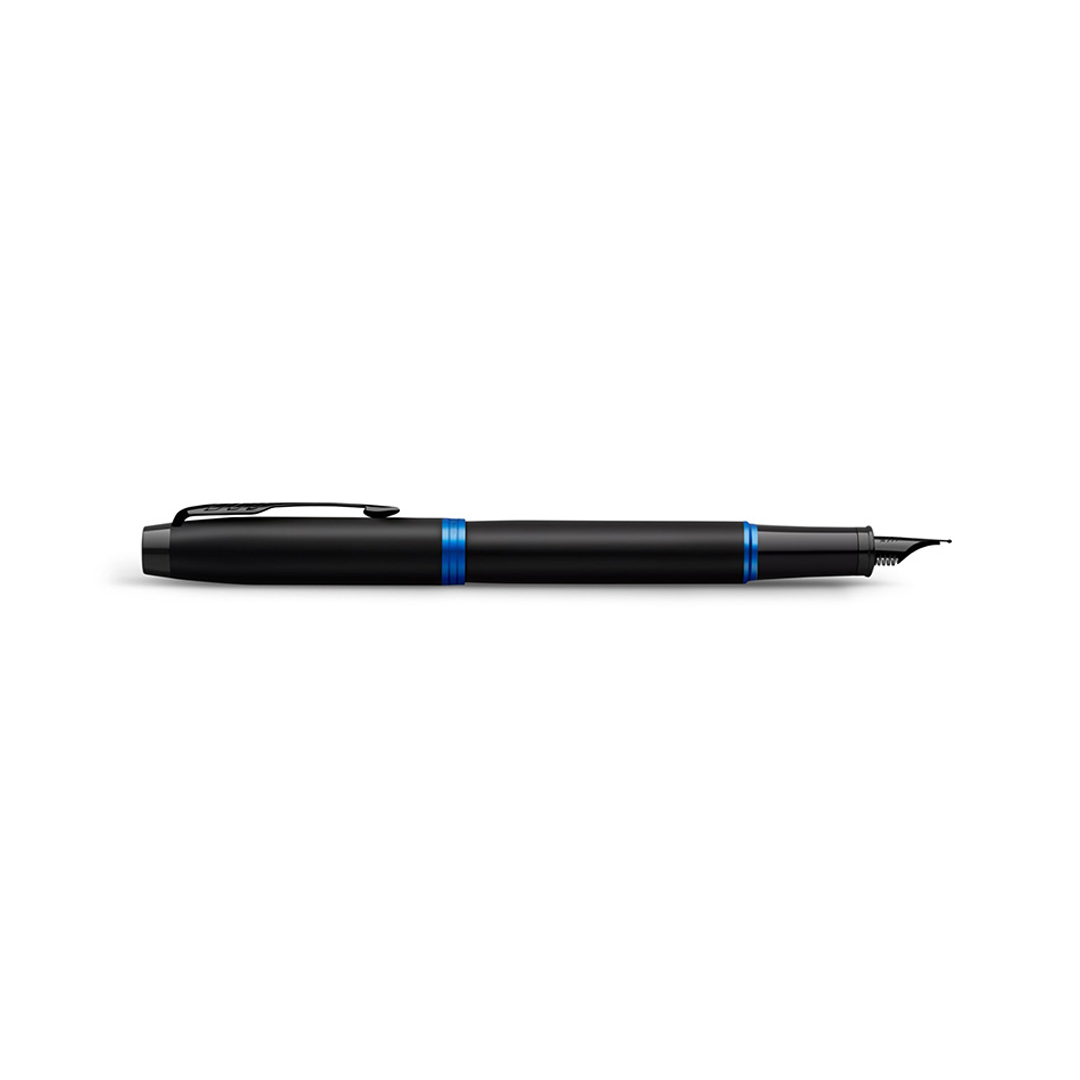 Parker IM Professional Marine Blue Black Trim Medium Fountain Pen