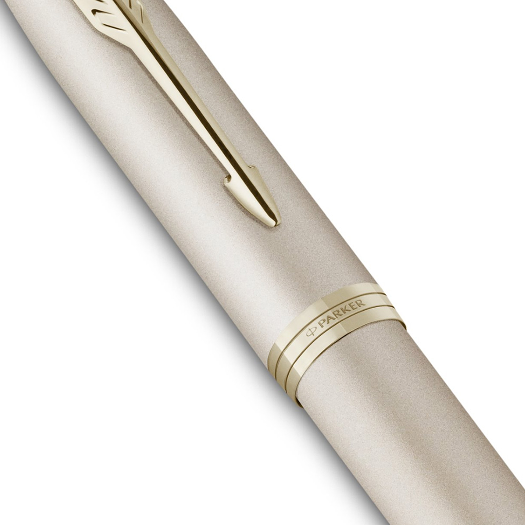 Parker IM Professional Monochrome Champagne Trim Ballpoint Pen