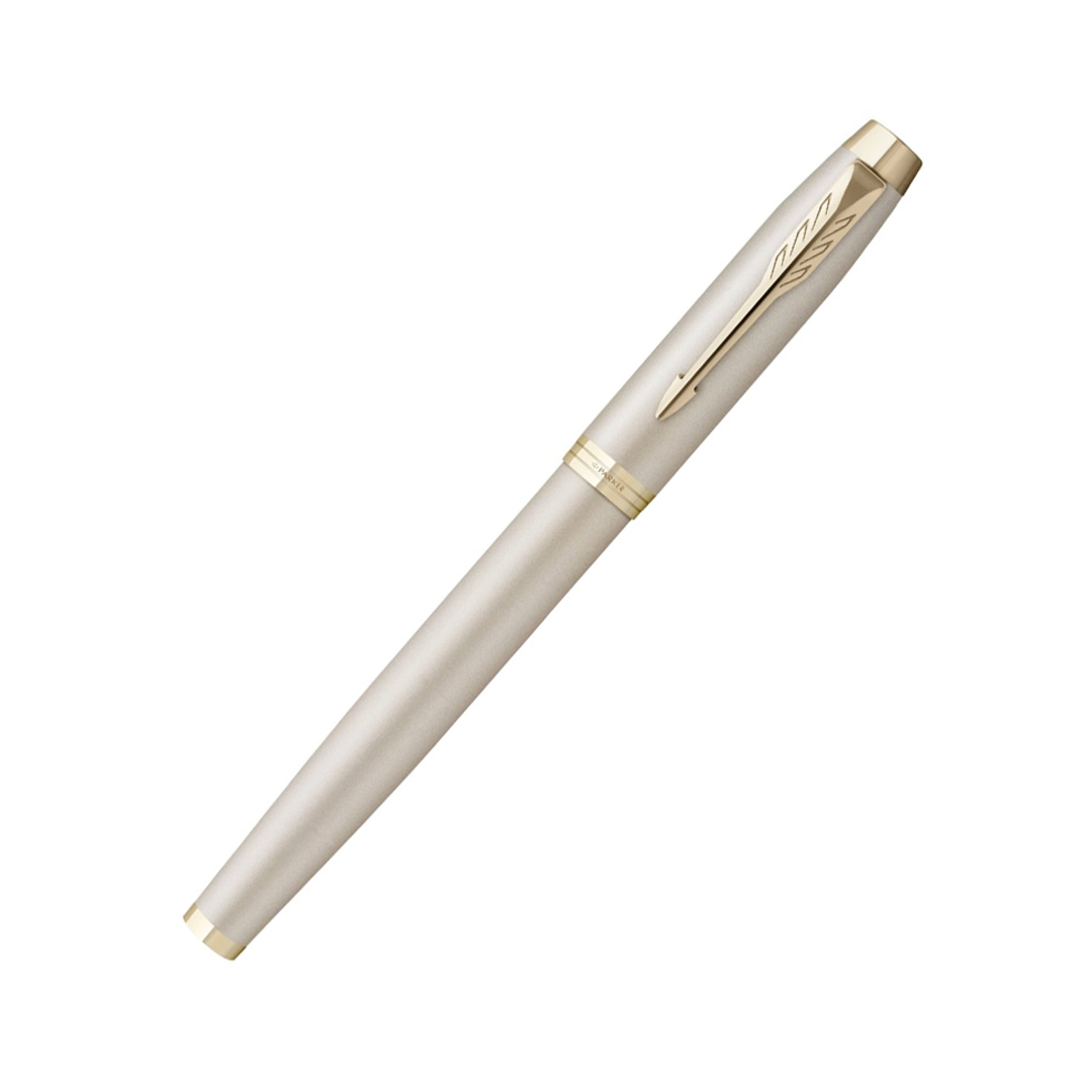 Parker IM Professional Monochrome Champagne Trim Medium Fountain Pen