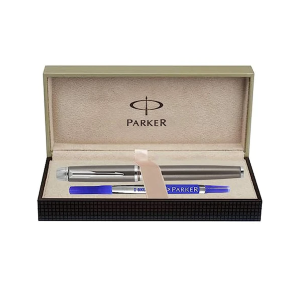 Parker Odyssey Gun Metal Rollerball Pen with Chrome Trim