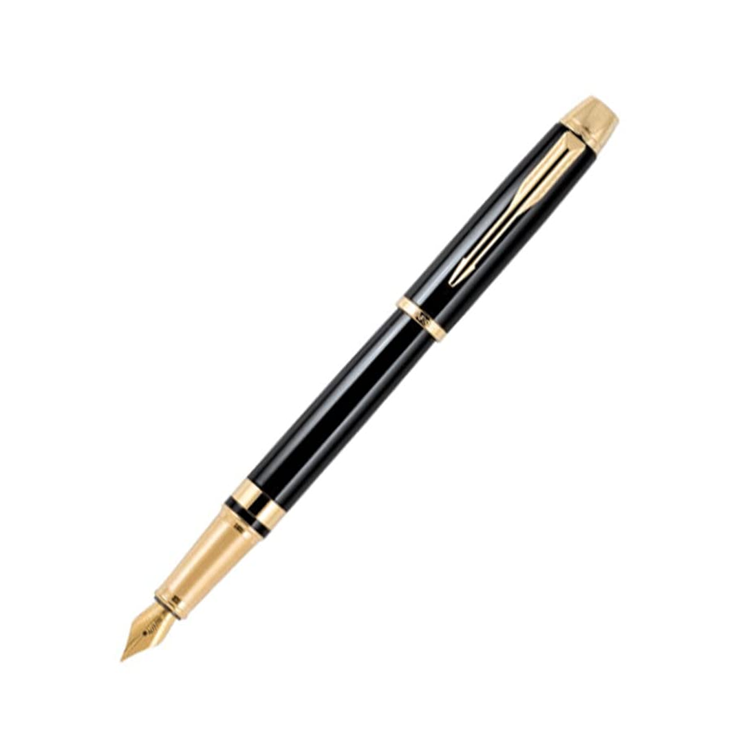 Parker Odyssey Lacque Black Fountain Pen with Gold Trim Medium Nib