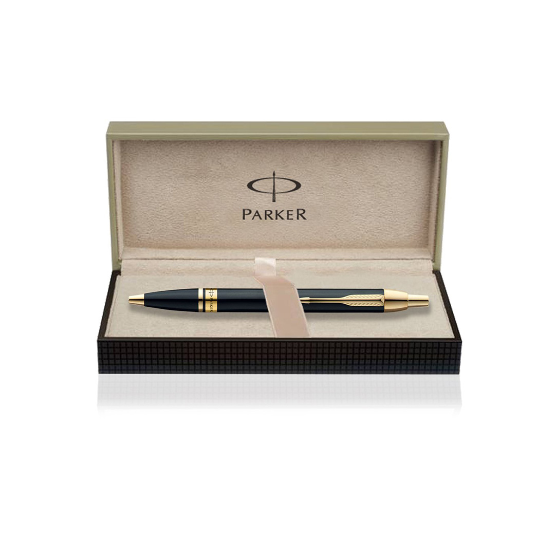 Parker Odyssey Lacque Black Ballpoint Pen with Gold Trim