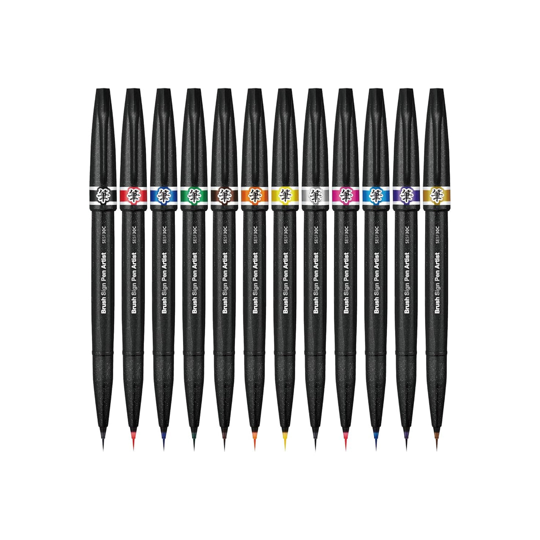 Pentel Touch Brush Sign Pen Artist SESF30C Extra Fine Brush Tip