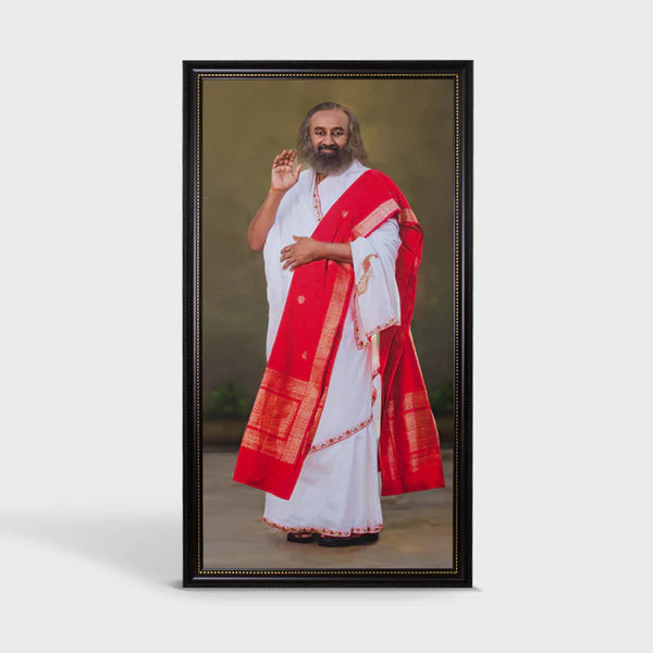 Photo Frame 24 x 48 inch (Sparkle) | Premium Frame featuring Gurudev Sri Sri Ravi Shankar - Retail Maharaj