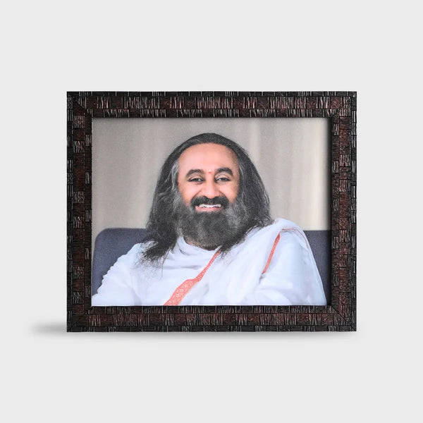 Photo Frame 7 x 9 inch (Sparkle) C | Premium Frame featuring Gurudev Sri Sri Ravi Shankar - Retail Maharaj