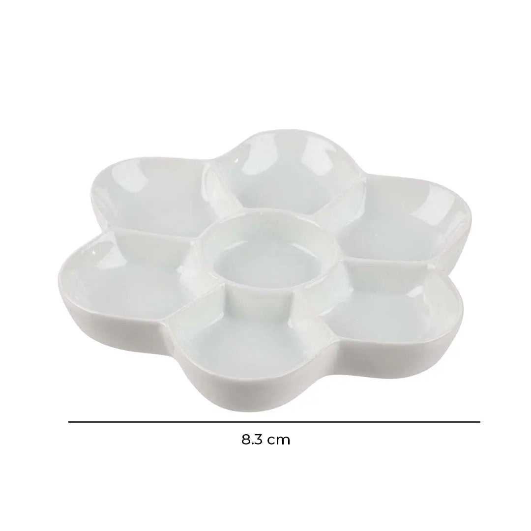 Porcelain Ceramic Painting Palette – Multi Grid for Watercolour, Gouache & Acrylic - Retail Maharaj