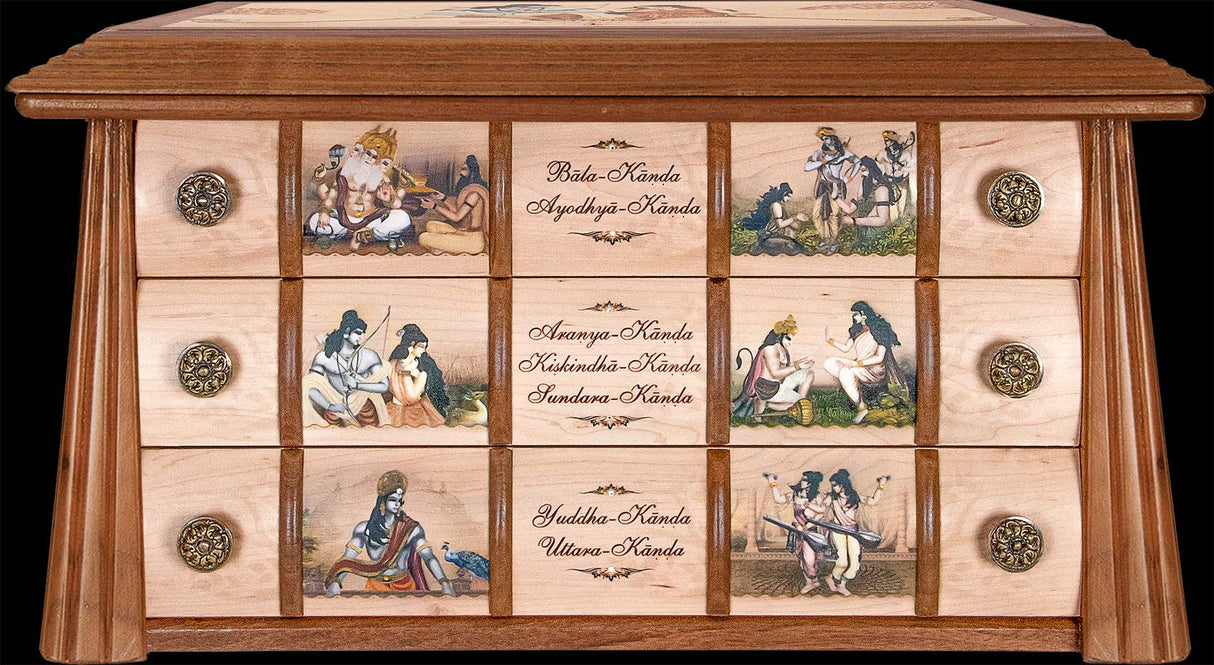 Valmiki’s Ramayana 3-Volume Book Set With Wooden Hut - Retail Maharaj