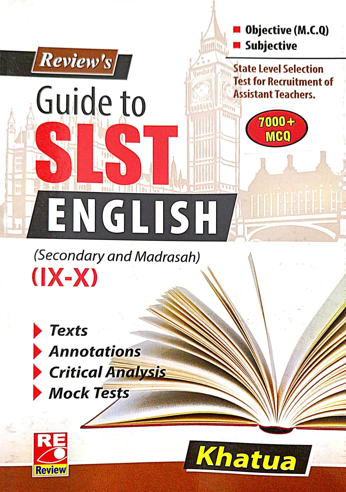 Review's Guide To SLST English (Secondary And Madrasha) Class - IX-X (English Version) 7000+ MCQ - Retail Maharaj