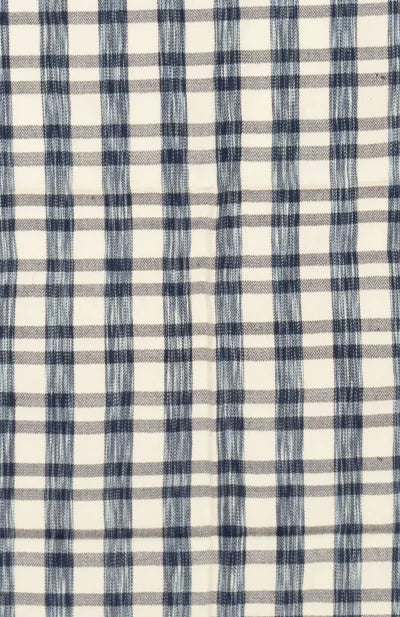 Handwoven Blue & White Woollen Shawl - Retail Maharaj