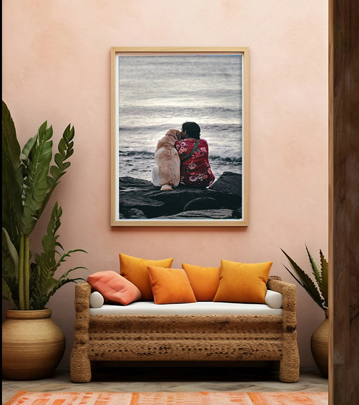 Eternal Bond – By the Shore: A Tribute to Companionship and Trust - Retail Maharaj