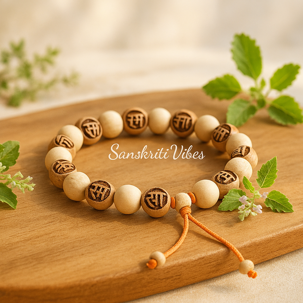 Original Tulsi Handmade Bracelet in Multi Strings – Bow Band Pattern for Spiritual Blessings - Retail Maharaj