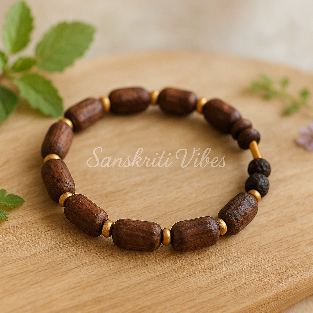 Classical Shyama Tulsi Cylindrical Shaped Bracelet – Premium for Spiritual Blessings - Retail Maharaj