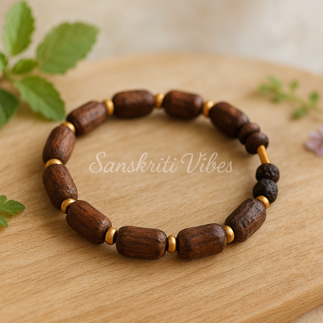 Classical Shyama Tulsi Cylindrical Shaped Bracelet – Premium for Spiritual Blessings - Retail Maharaj