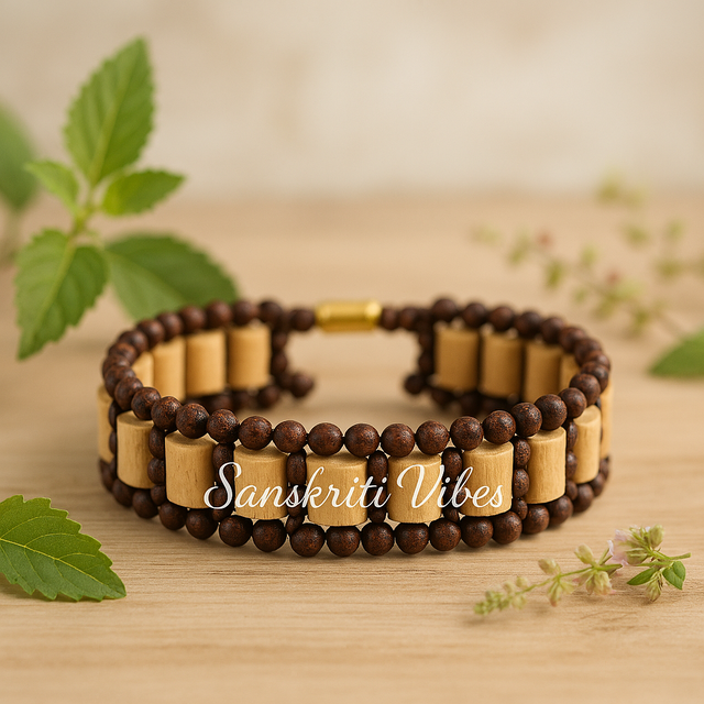 Chain Design Pure Tulsi Bracelet – Spiritual and Elegant Bracelet for Devotees - Retail Maharaj