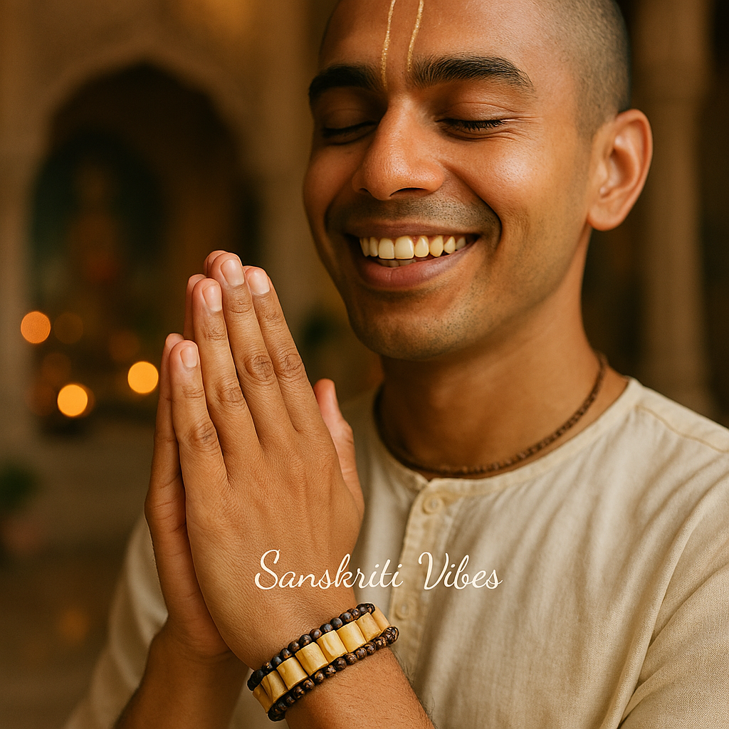 Chain Design Pure Tulsi Bracelet – Spiritual and Elegant Bracelet for Devotees - Retail Maharaj