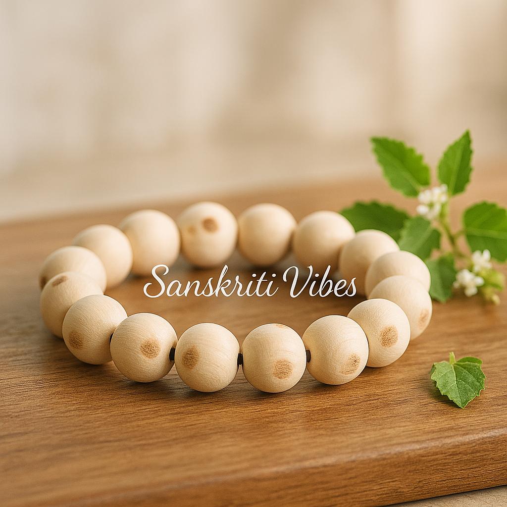 Original Tulsi Wood Hand Bracelet from Vrindavan – Sacred Spiritual Bracelet for Devotees - Retail Maharaj