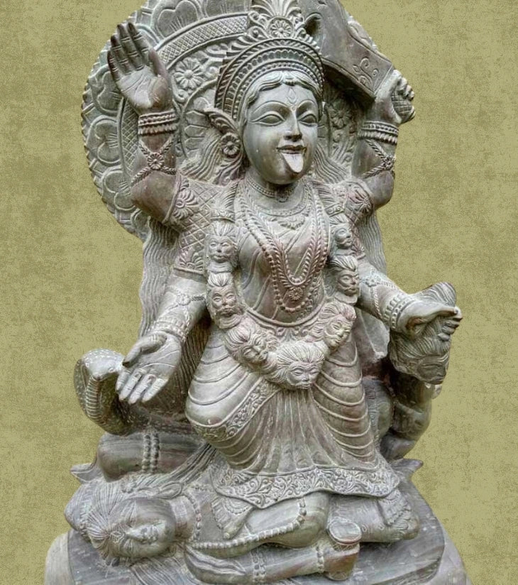 Soapstone Carving – Kali Idol – Handcrafted Divine Power Sculpture
