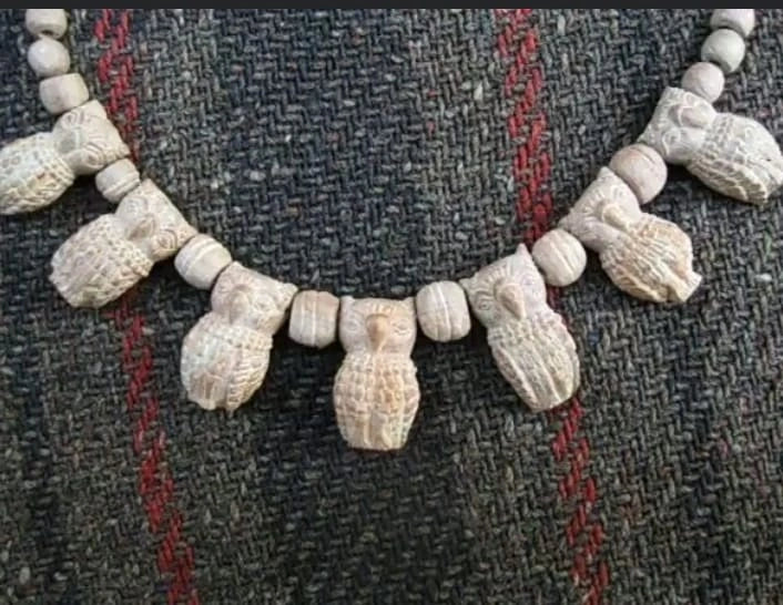 Totem Necklace – Ulooka (Tribal Owl) in Odisha Soapstone – Symbol of Wisdom & Protection - Retail Maharaj