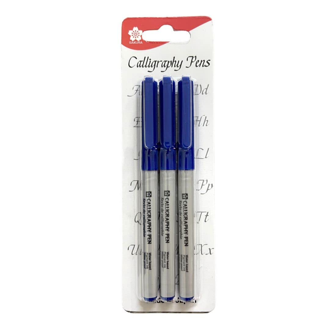 Sakura Calligraphy Ink Pens Set of 3 with Chisel Tips