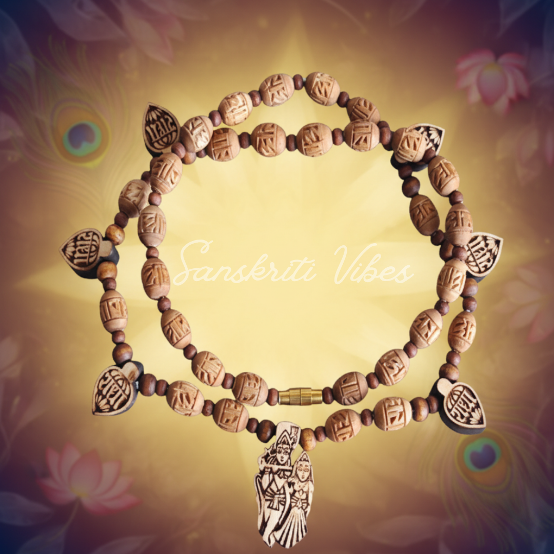 Barsane Wali Radha Rani Kanth Mala with Jugal Tulsi Locket – Premium Quality - Retail Maharaj