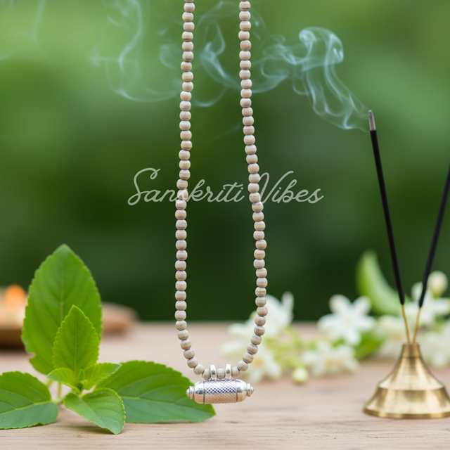 Silver Narasimhadev Kavach With Tulsi Kanthi Mala – Premium Quality, Divine Protection - Retail Maharaj