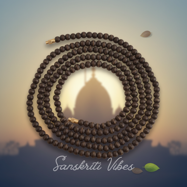 Two Round Tulsi Beads Shyama Kanthi Mala – Premium Quality - Retail Maharaj