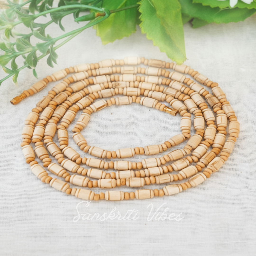 Three Round Original Tulsi Kanthi Mala – Super Fine Quality Tulsi Beads for Spiritual Practices