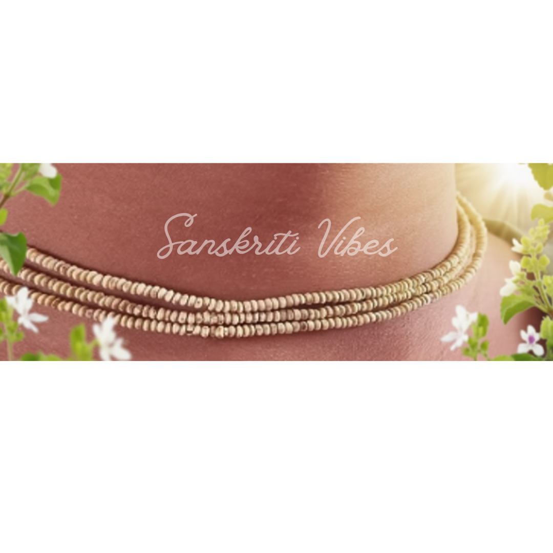 Super Fine Tiny Dark Tulsi Beads Three Round Kanthi Mala – Premium Quality for Spiritual Practices