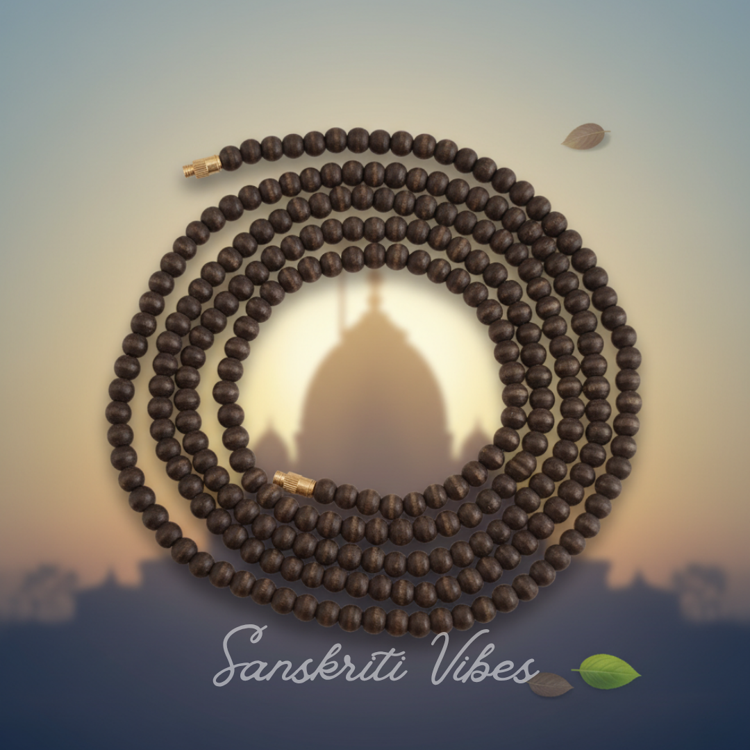 Two Round Tulsi Beads Shyama Kanthi Mala – Premium Quality - Retail Maharaj