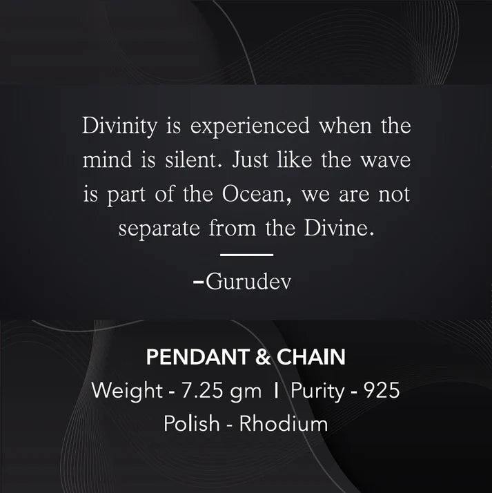 Sri Sri Silver Pendant With Chain - Retail Maharaj