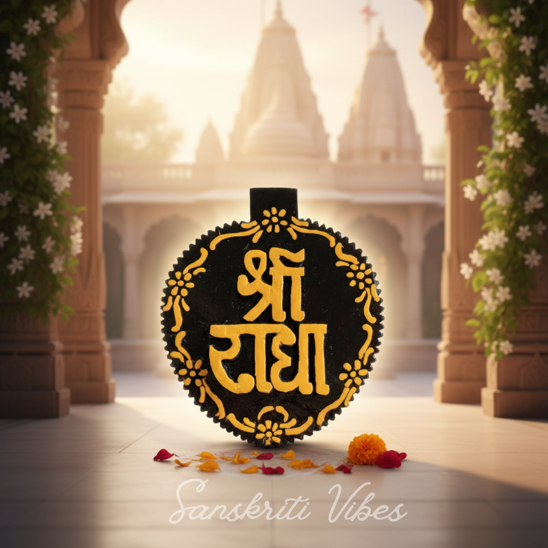 Brij Kishori Radha Naam Sewa Tulsi Wood Idol – Handcrafted Rama Tulsi Statue for Home Temple