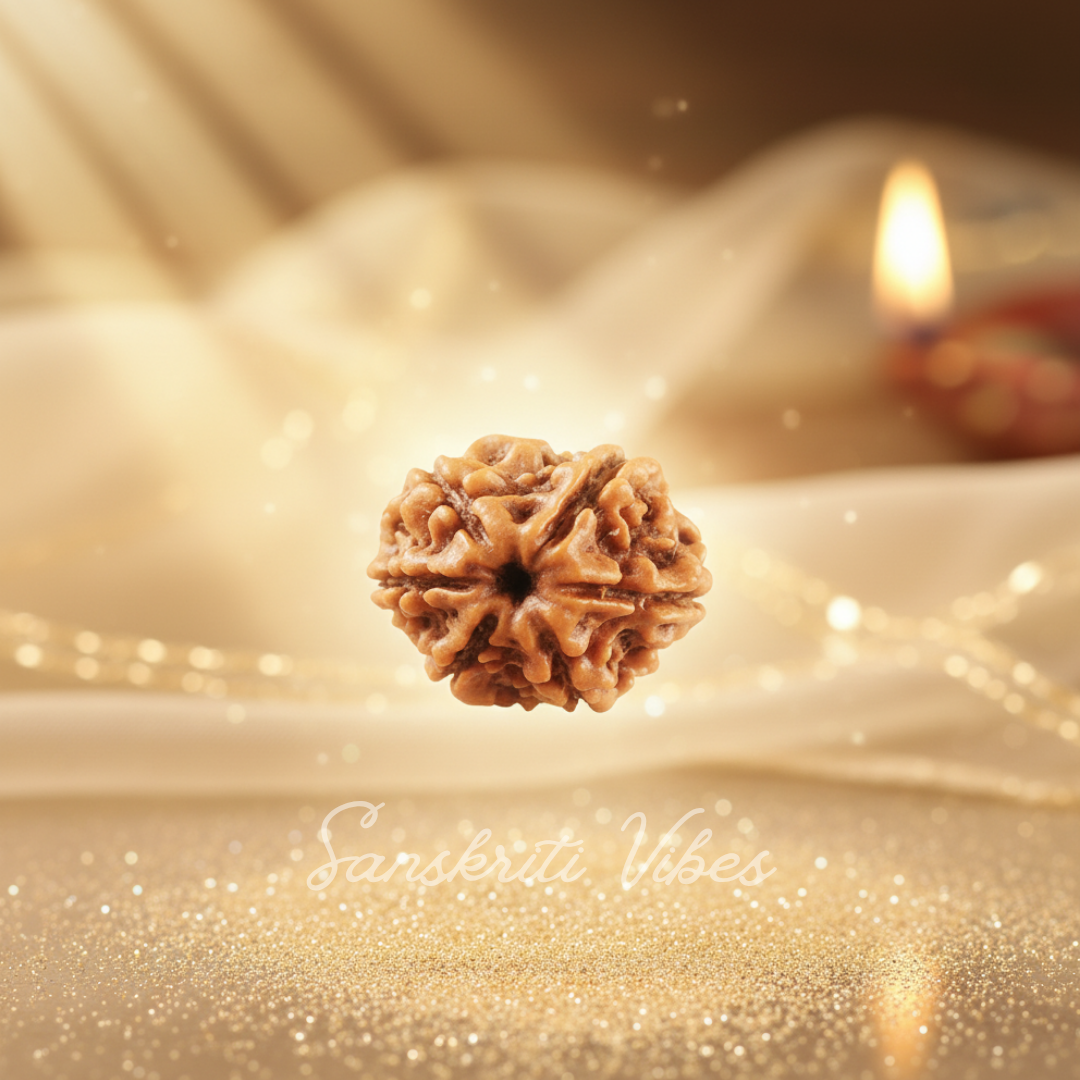 6 Mukhi Rudraksha Bead Original Certified Rudraksha for Confidence Knowledge Career Growth and Good Fortune - Retail Maharaj