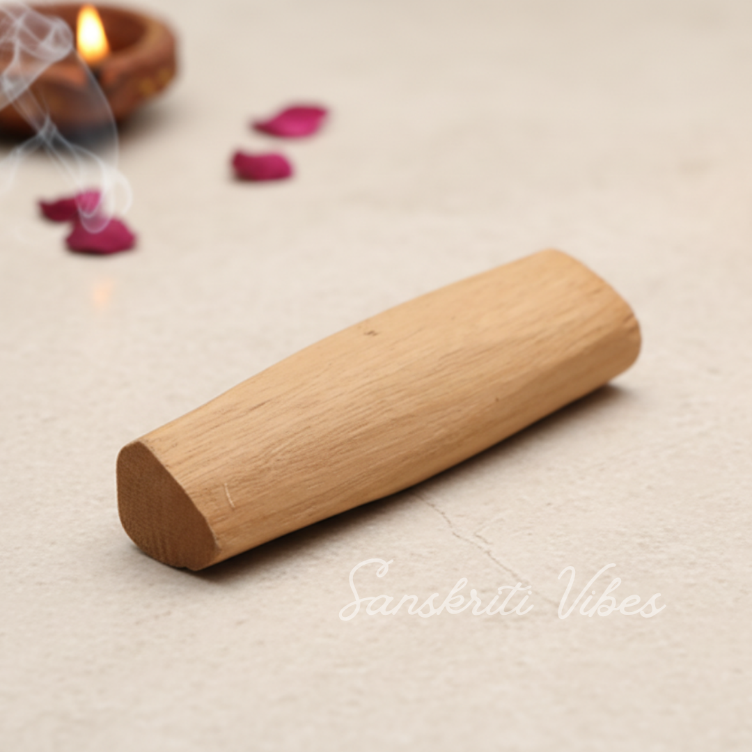 Natural Sandalwood Stick White Chandan Stick for Skin Care Face Pack and Pooja 100 Gram Pure Sandalwood
