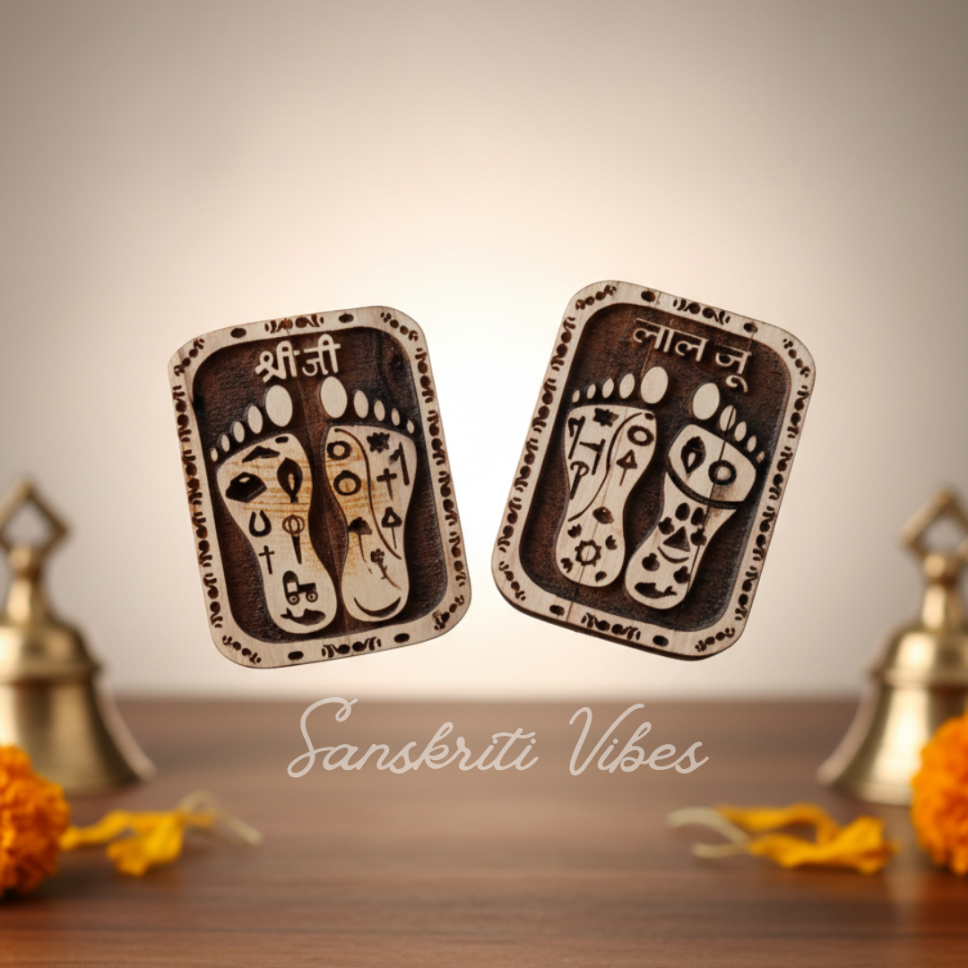 Shri Ji Lalju Naam Sewa Tulsi Wood Idol – Handcrafted Statue for Home Temple