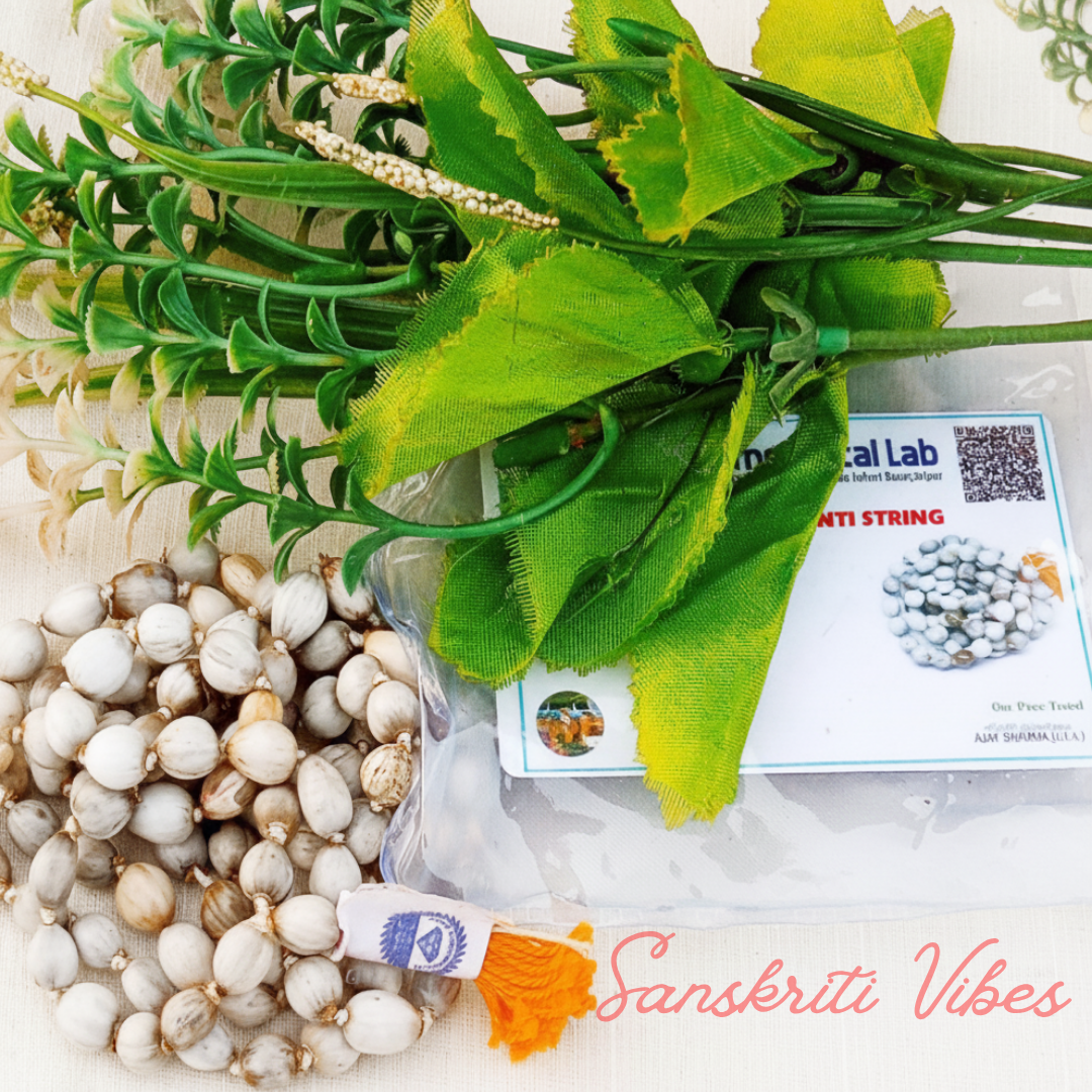Certified Vaijanti Beej Mala Natural Seed Rosary 108+1 Beads Prayer Mala for Jap and Meditation
