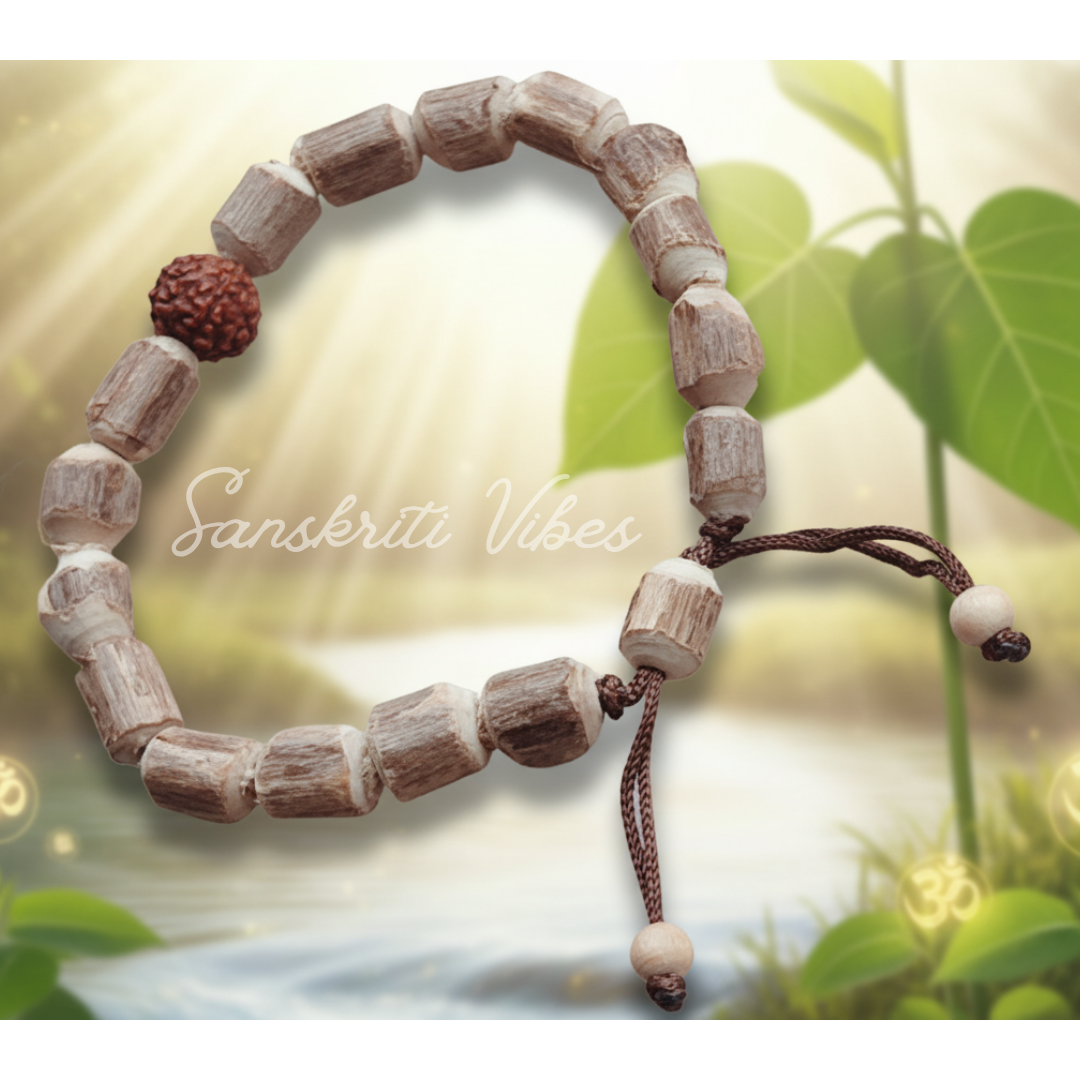 Original Tulsi Rudraksha Hand Bracelet for Man and Woman – Traditional Look Spiritual Bracelet