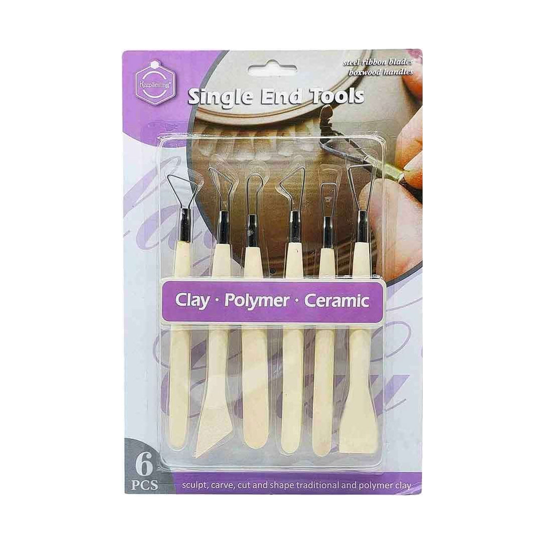 KeepSmiling Single End Tools Set for Clay / Polymer / Ceramic – Set of 6