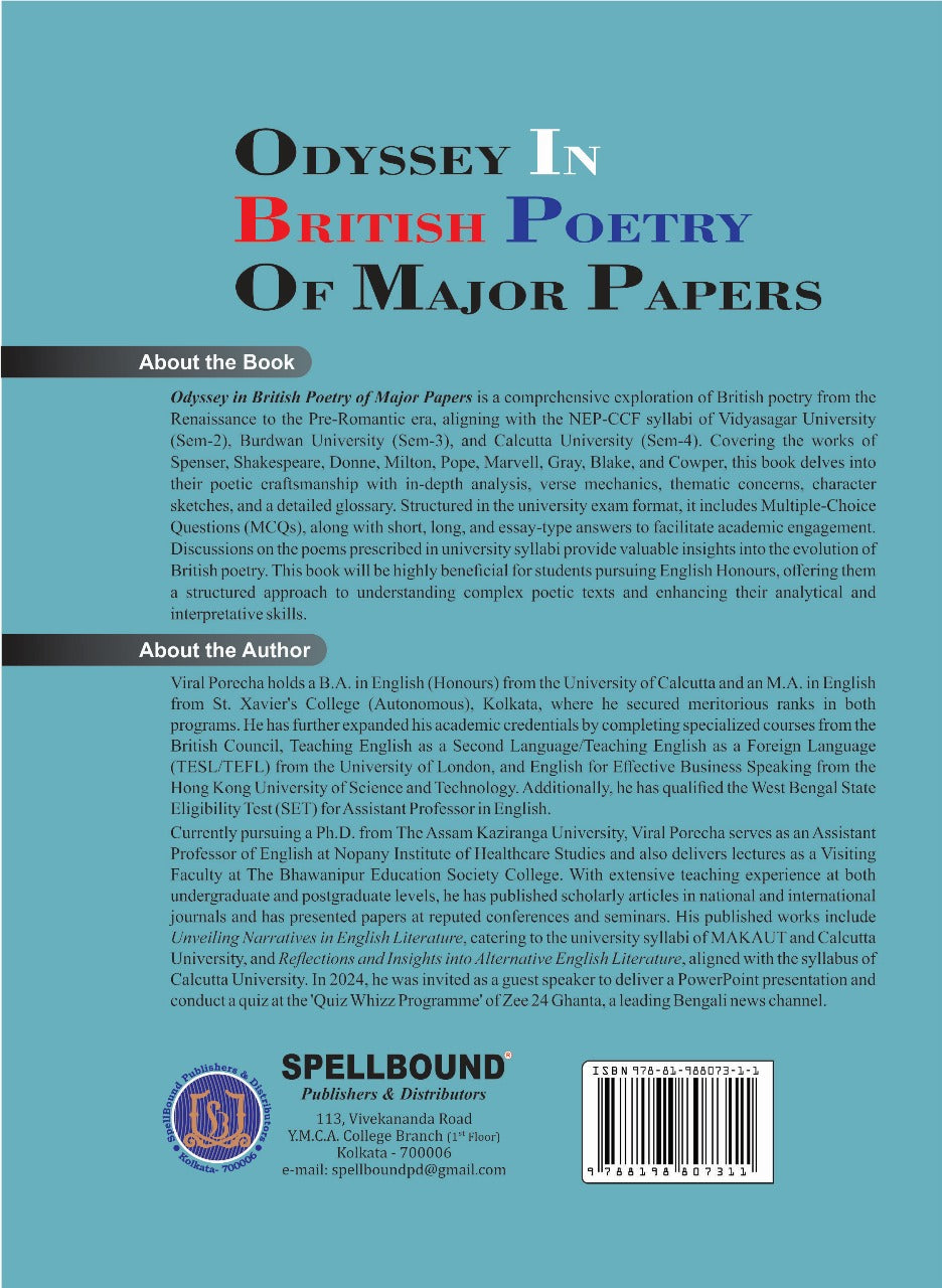 Odyssey in British Poetry of Major Papers (English Version) - Retail Maharaj