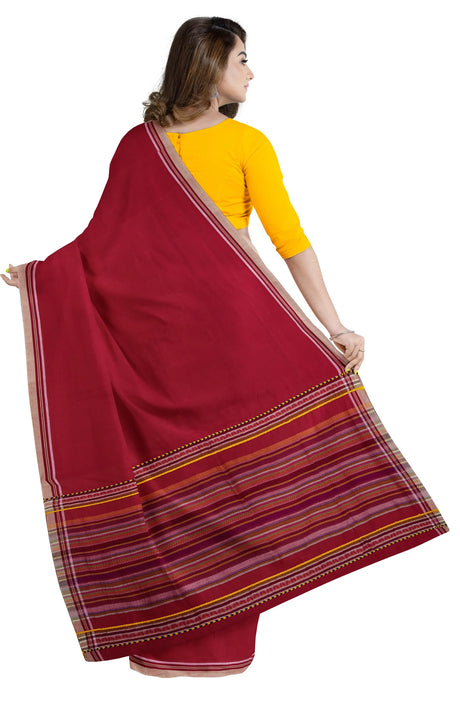 Tangail Cotton Saree – Red - Retail Maharaj
