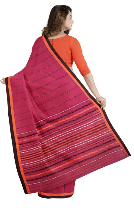 Begumpuri Cotton Saree – Magenta - Retail Maharaj