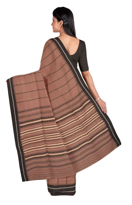 Begumpuri Cotton Saree – Chocolate Brown - Retail Maharaj
