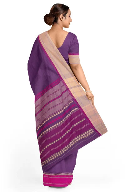 Begumpuri Cotton Saree – Magenta - Retail Maharaj