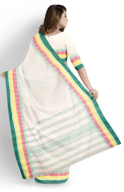 Santipuri Cotton Saree – Multi Colour - Retail Maharaj