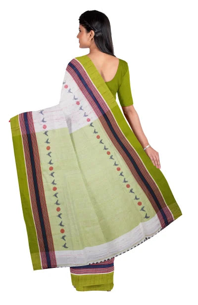 Handwoven Tangail Cotton Saree – Multi Colour - Retail Maharaj