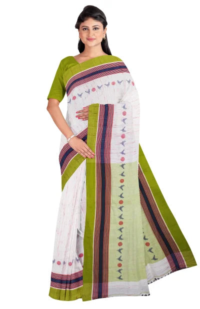 Handwoven Tangail Cotton Saree – Multi Colour - Retail Maharaj
