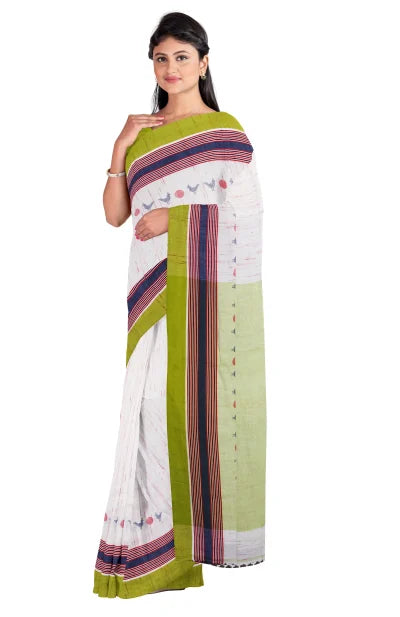 Handwoven Tangail Cotton Saree – Multi Colour - Retail Maharaj