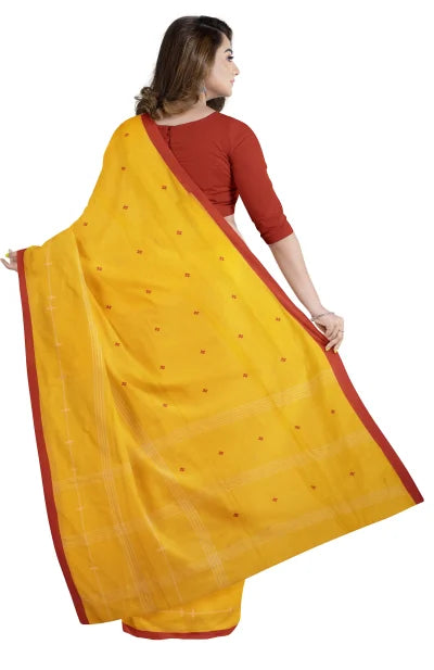 Begumpuri Cotton Saree – Yellow - Retail Maharaj