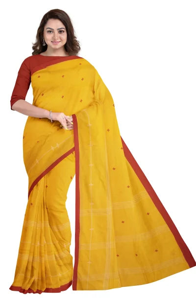 Begumpuri Cotton Saree – Yellow - Retail Maharaj